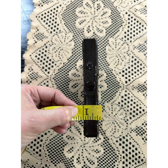 Nikon filter case leather brown case vtg with button closure - see measurements - Picture 7 of 7